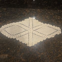 Vintage Crochet Lace Doily Table Decor