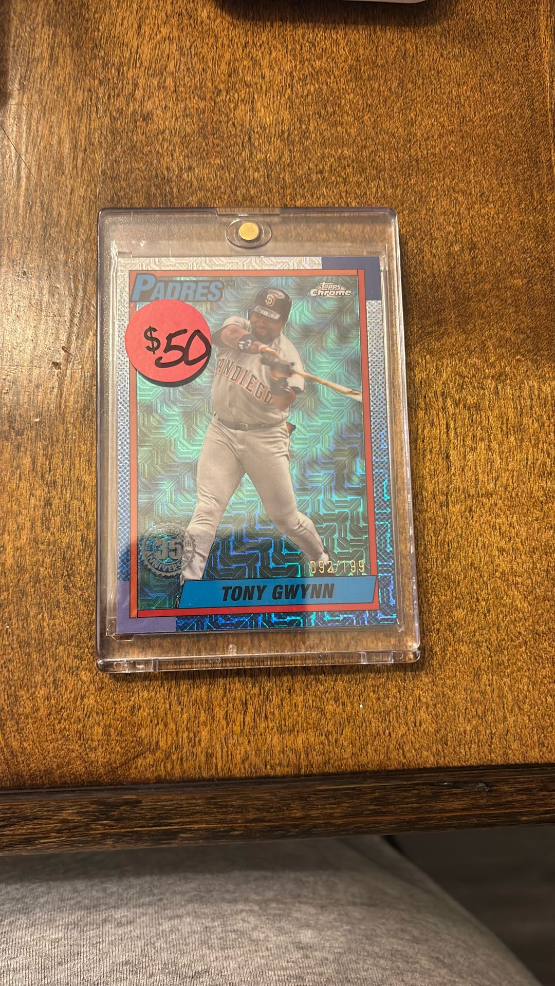 San Diego Padres Tony Gwynn /199 Aqua Mojo Refractor 2025 Topps Chrome Baseball