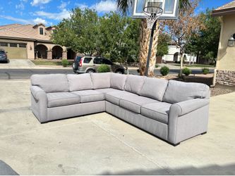 Living Spaces Gray Sectional Couch - Free Delivery