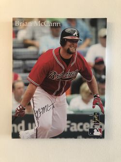 Brian McCann Signed Canvas Braves MLB 2010