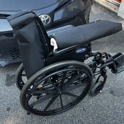Wheelchair- Invacare 9000 SL Wheelchair W/ 18” Seat Width + Footrests + Anti Tippers 