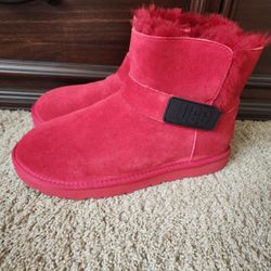Women Red Ugg Bailey Boots Strap 9 New 