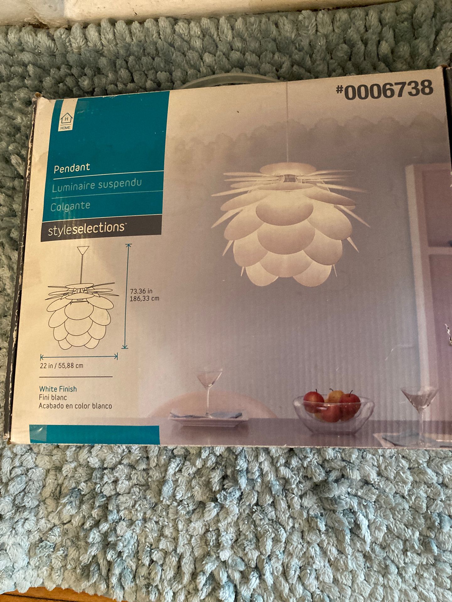 White hanging lamp beautiful