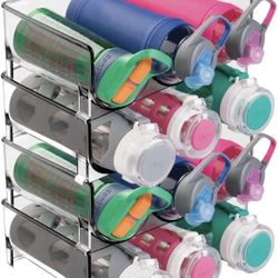 Plastic Free-Standing Stackable 3 Bottle Storage Holder Rack 499