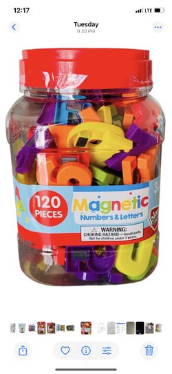 Play Right 120 Piece Magnetic Numbers And Letters