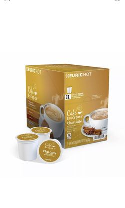 Cafe Escapes Chai Latte 24 to 144 Keurig K cup Pods Pick Any Size FREE SHIPPING