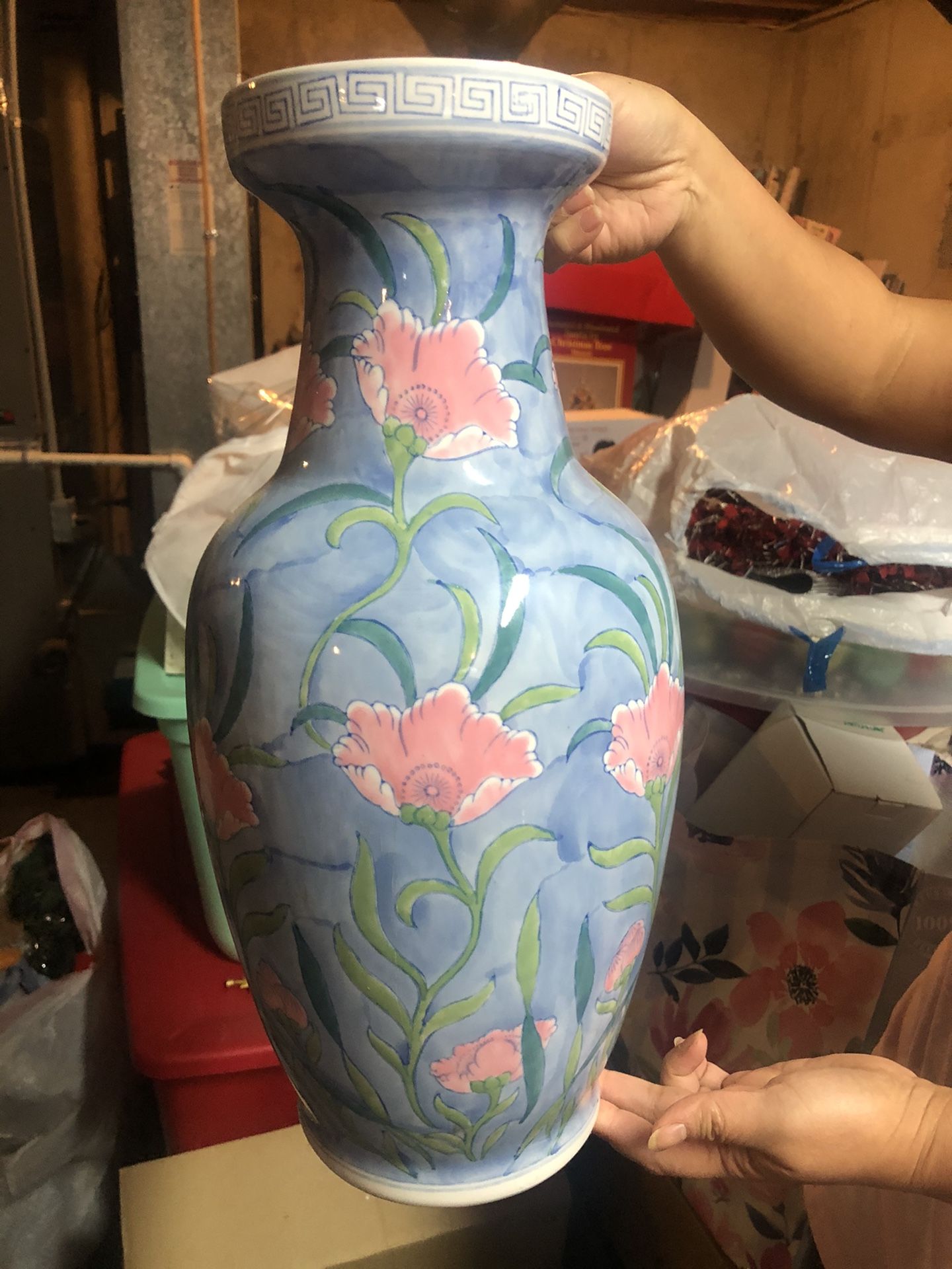 Blue flower vase
