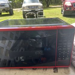 Red and black microwave