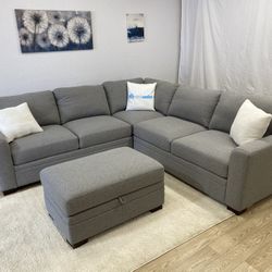 Thomasville Langdon Gray Sectional Sofa - Delivery Available 