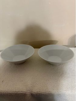 IKEA #20726 White Soup Cereal Bowls Set of 2