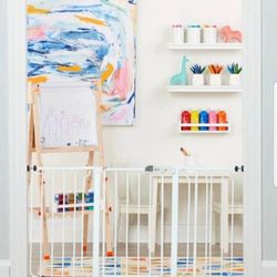 Safety Gates, Pressure Mounted with walk thru door