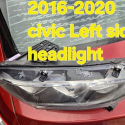 Driver Side Headlight For 2016-2020 Honda Civic 