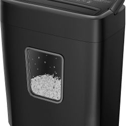 Bonsaii 6 Sheet High Security Micro Cut Paper Shredder, Credit Cards/Mail/Staples/Clips Shredder For Home Use With 4.2 Gallon Bin (C261-D)