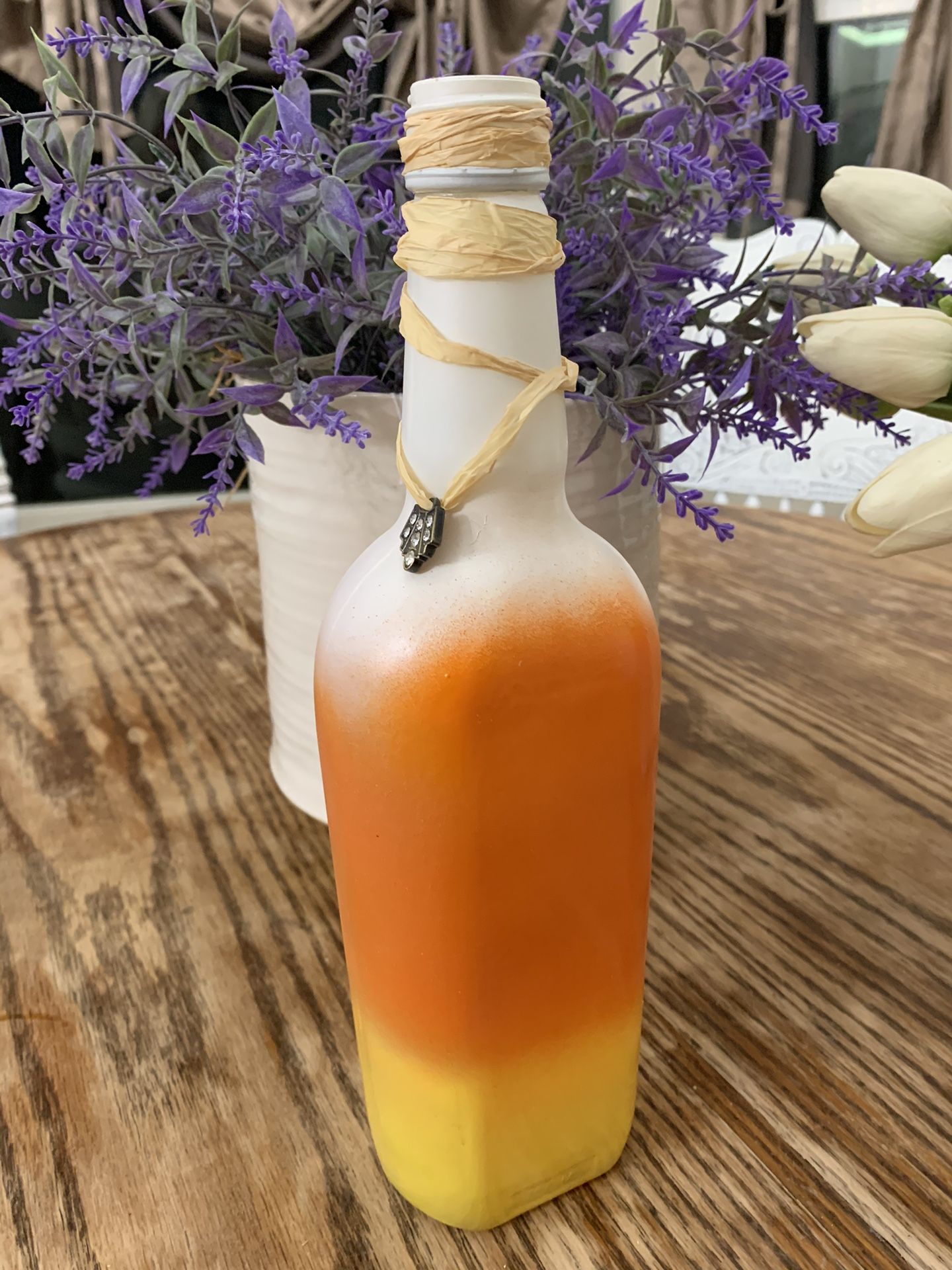 Rustic bottle for Fall / Thanksgiving / Halloween
