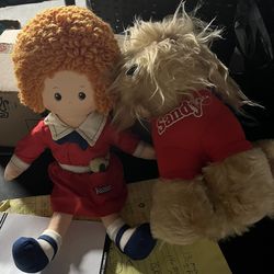Vintage Annie Doll And Dog Sandy
