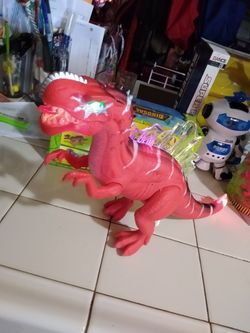 New light up walking dinosaur with roaring sound