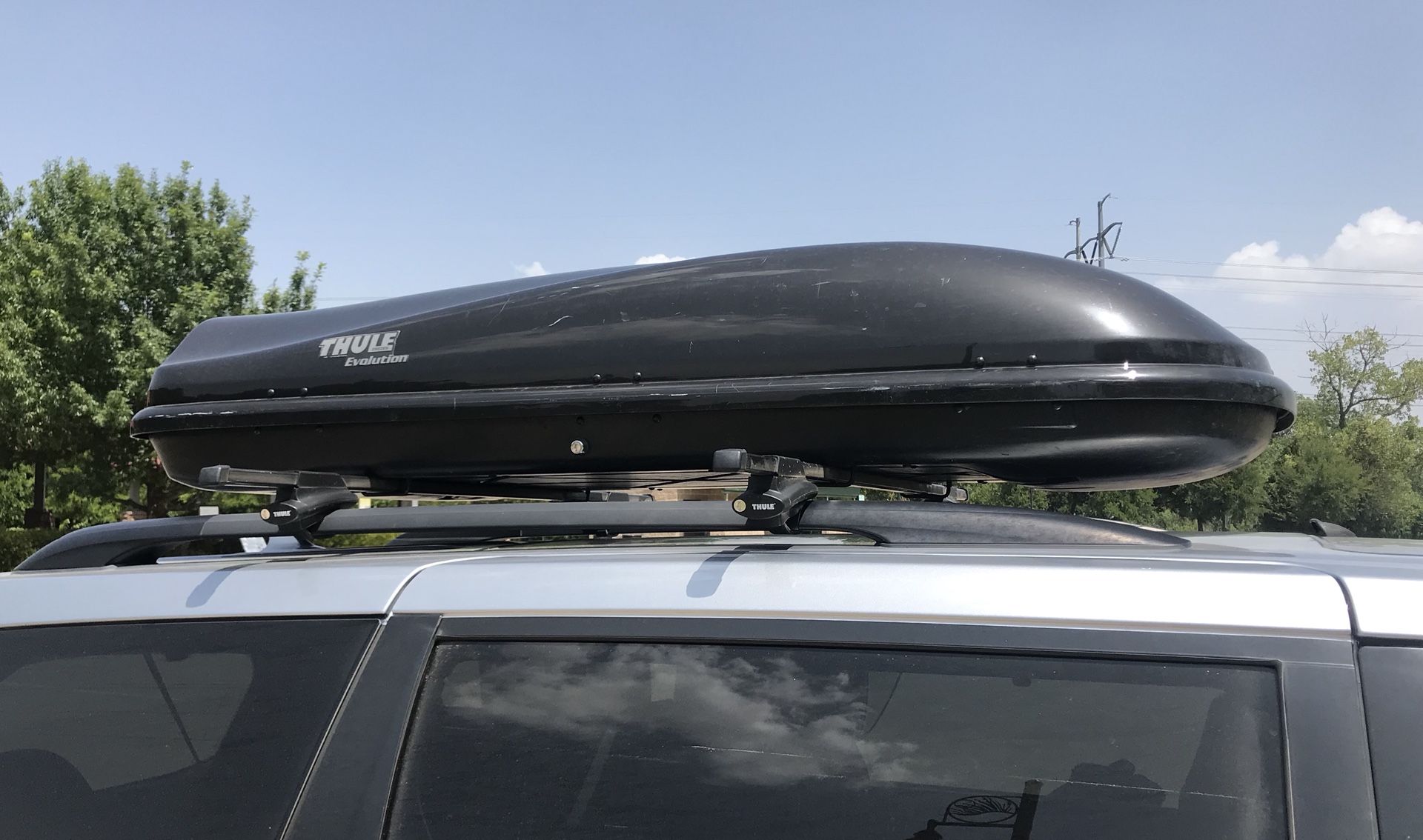 Thule Evolution Cargo Roof Box 1600 cf model 672B Black Skybox for Sale in Dallas, TX OfferUp