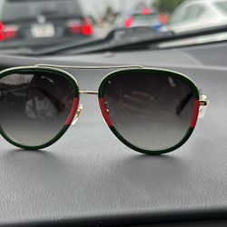 Green And Red Gucci Aviators