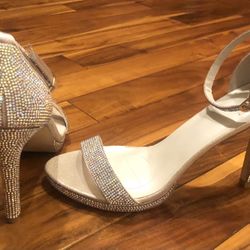 Women’s Rhinestone Heels By David’s Bridal Size 7 1/2