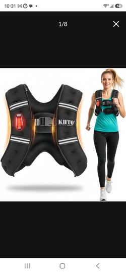 KHTO Weighted Vest Woman  and Men-

10lbsWeight Vest with Warning Light Reflective Strip for Workout, Strength Training, Running