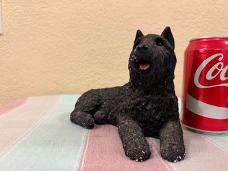 Vintage Black Dog Figurine Sculpture 5.25” Tall