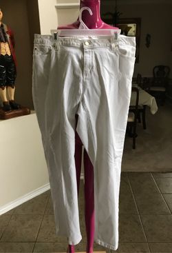Micheal Kors white denim jeans with holes size 14