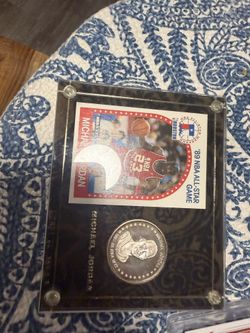 Michael Jordan Card And Sterling Silver Coin