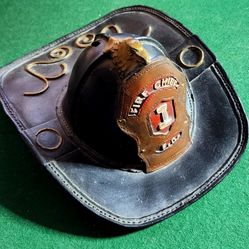 Fireman PIGGY BANK Fire Chief Helmet #1