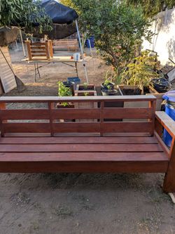 Wood bench