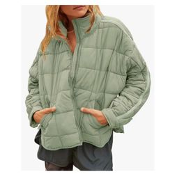 KYL Active Quilted Green Puffer Jacket Womens Small