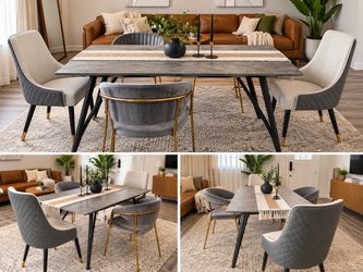 Beautiful Modern Dining Table + 4 Chairs