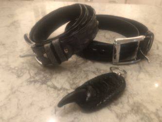 Mens Genuine Hornback Crocodile Belts.