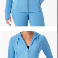 lot Of 2 New Members Mark Ladies Everyday Moisture Wicking Full Zip Hooded Performance Jacket XXL