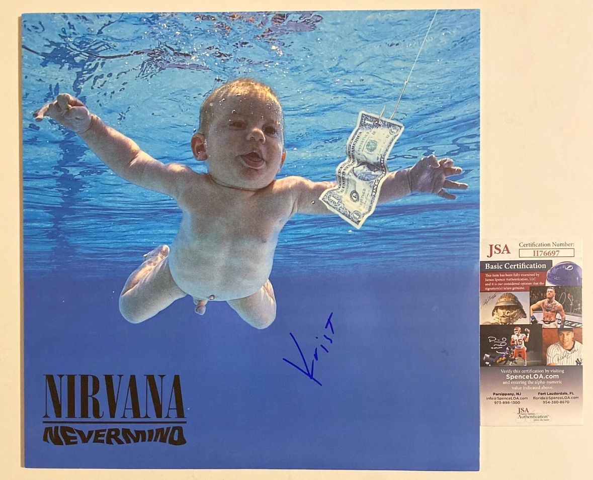 NIRVANA SIGNED NEVERMIND VINYL RECORD KRIST NOVOSELIC