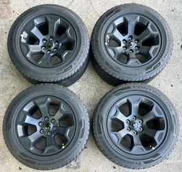 20 Inch Black Wheels And Tires For Chevy, Gmc, Escalade And Ram