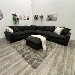 Gray Sectional Cloud Couch - Free Delivery 