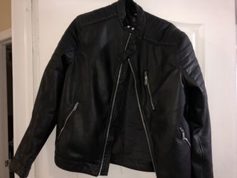 H&M MENS LEATHER JACKET MEDIUM