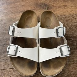 Youth White Birkenstock Sandals