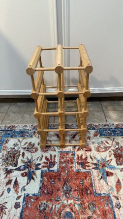 Wooden stackable wine rack
