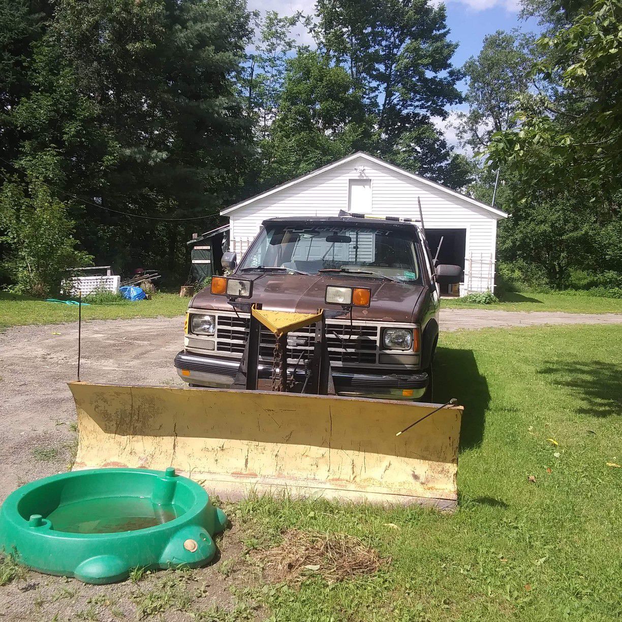 Plow and chevy parts truck