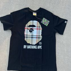 black bape t shirt sizes medium and large 