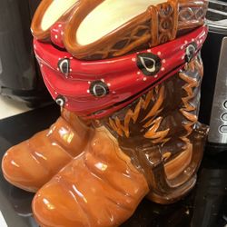 Cowboy Boots cookie jar