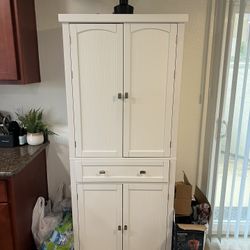 White Kitchen Pantry Storage Cabinet
