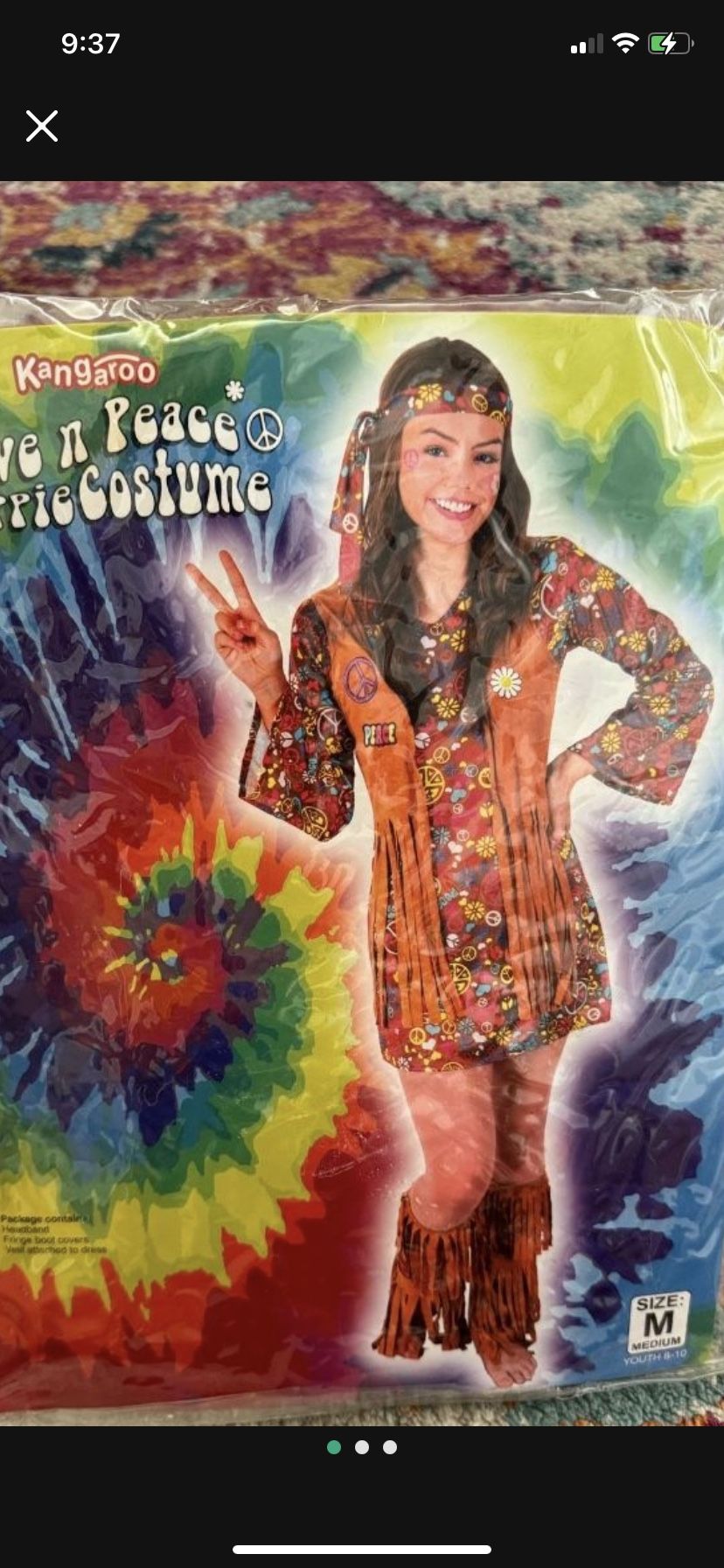 Adults Costumes. Hippie. Only Dress No. Accessories 