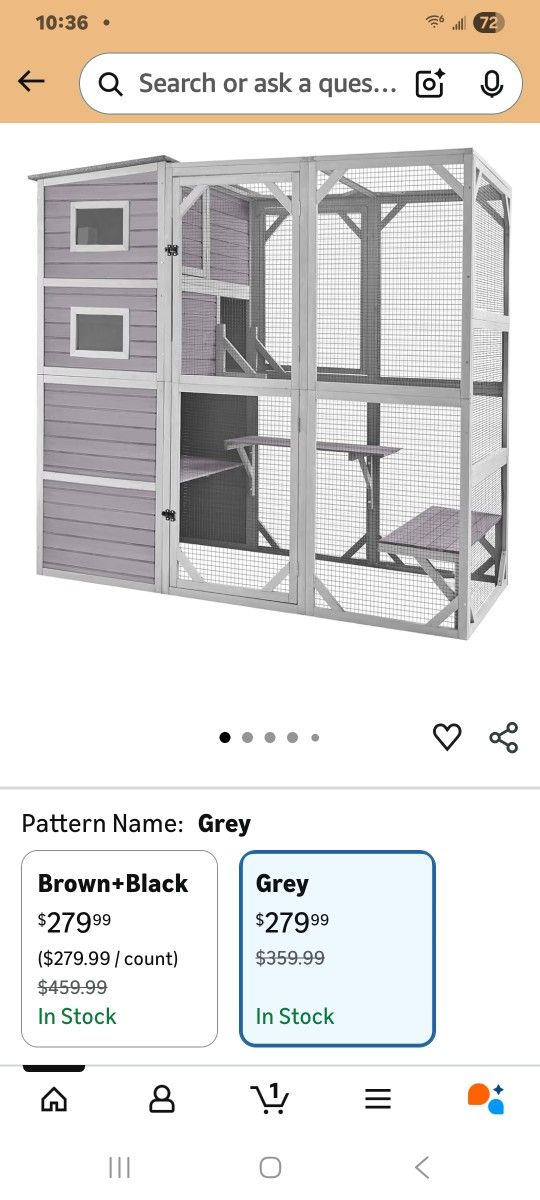 Aivituvin Large Cat Catio 4 Tiers Cat Enclosures House