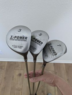 E-Power C450 Ultra Steel Golf Clubs Set – 3, 5 & 7 Woods