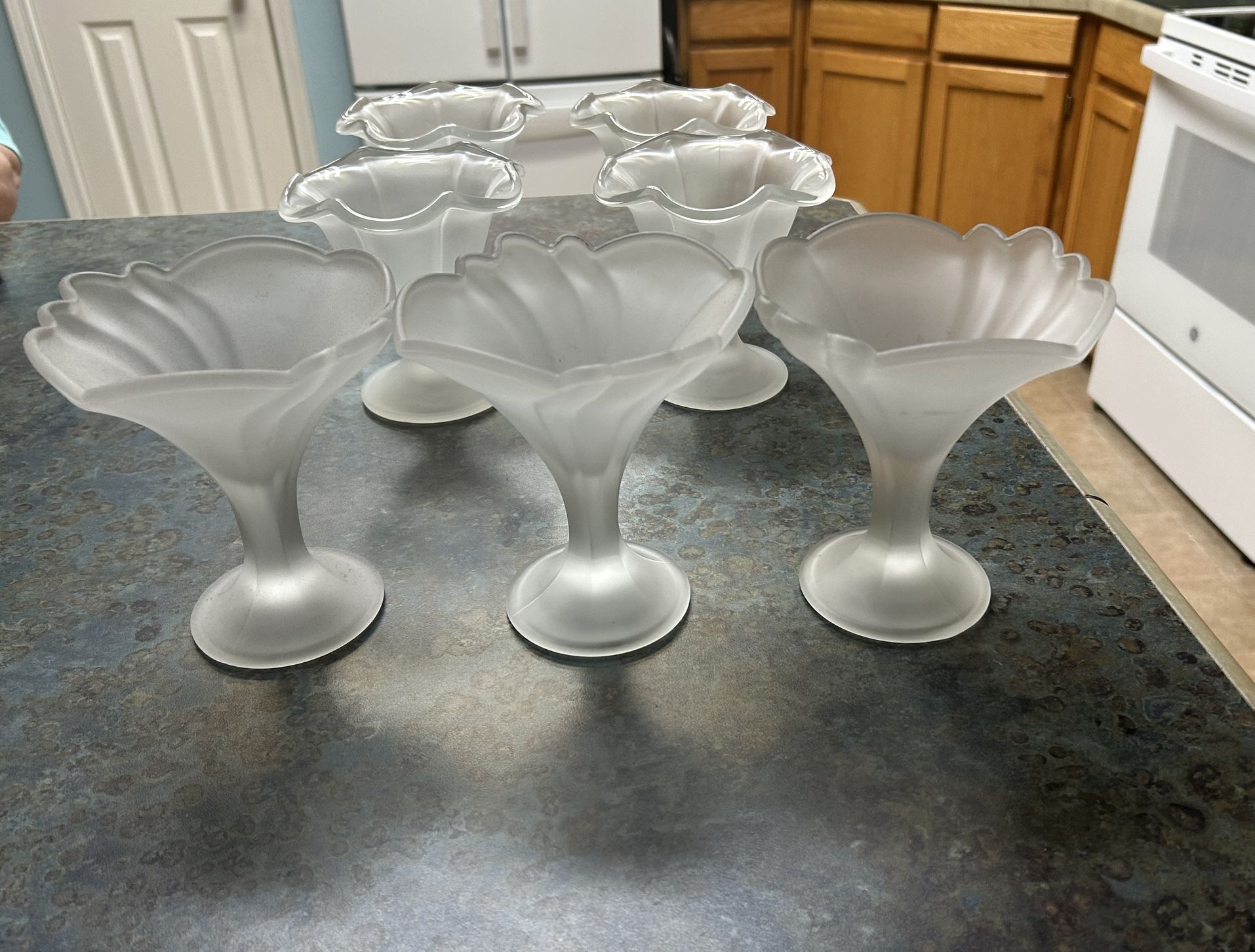 Ice Cream -Dessert Frosted Glass Cups