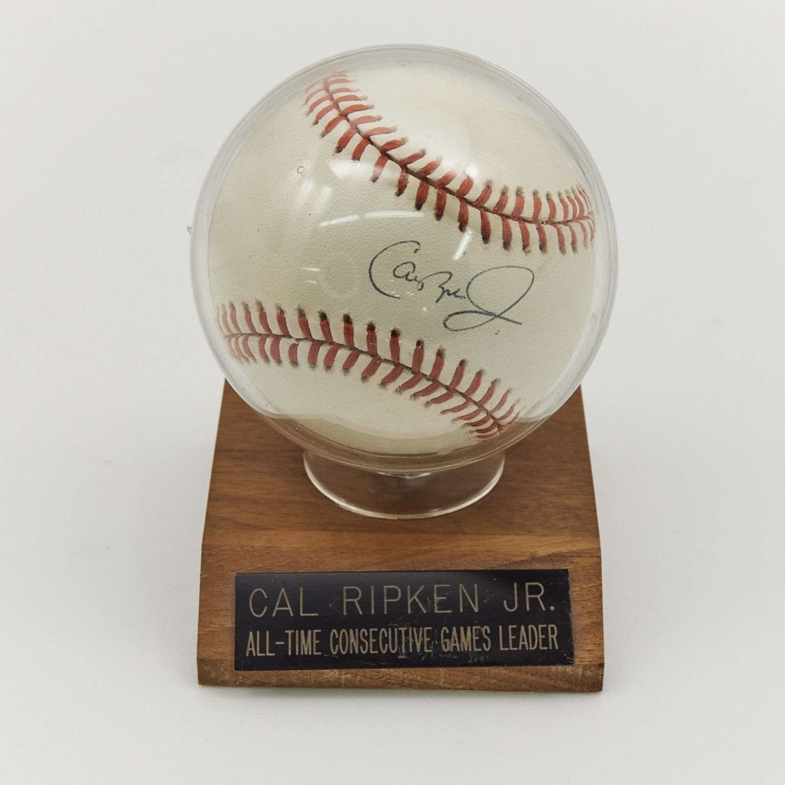 Autographed “Cal Ripken Jr.” Baseball – Commemorative Iron Man Record Game