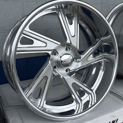 Intro Wheels Staggered 22x9 - 22x11 For Obs Chevy / C-10 🔥🔥🔥