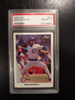 1990 Leaf Greg Maddux PSA 8 NM Mint #25 Chicago Cubs